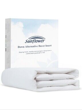 sunflower Down Alternative King Size Lightweight 100% Cotton Shell Bedding King
